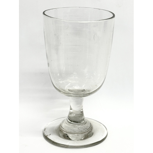 131 - 5 Victorian glass rummers. 8x13cm. 8x14.5cm