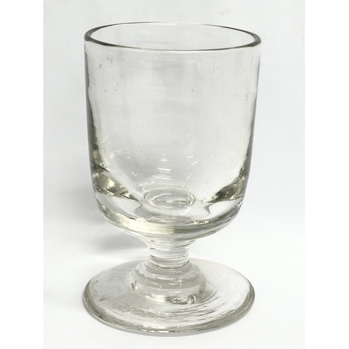 131 - 5 Victorian glass rummers. 8x13cm. 8x14.5cm