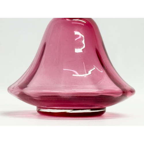 165 - A mid 20th century Cranberry Glass decanter. 14x19cm