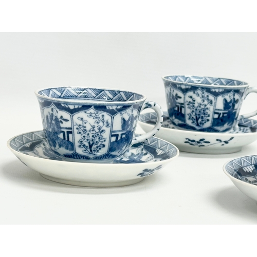 222 - An early 20th century ‘Long Eliza’ pattern part coffee service. Kangxi style. Circa 1900.