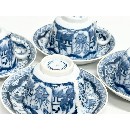 222 - An early 20th century ‘Long Eliza’ pattern part coffee service. Kangxi style. Circa 1900.