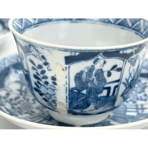 222 - An early 20th century ‘Long Eliza’ pattern part coffee service. Kangxi style. Circa 1900.