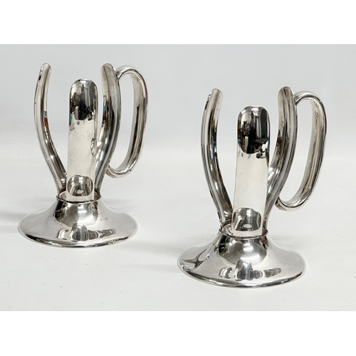 170 - A pair of 19th century Roberts & Belk silver plated ‘Torpedo’ bottle holders with bottles. Including... 