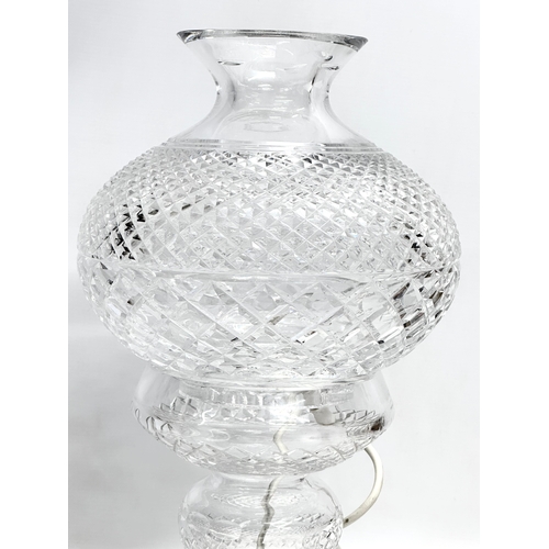 17 - A large Waterford Crystal ‘Inishmaan’ 2 piece table lamp. 47cm