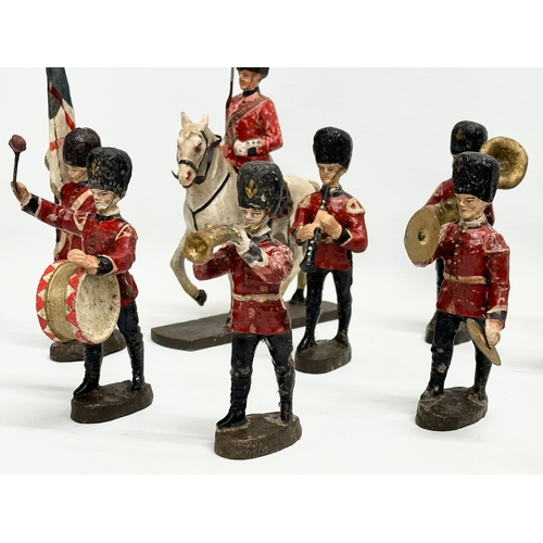 533 - A collection of 1930’s Elastolin British model soldiers. Germany. 11cm. Horse 15cm