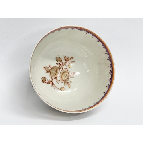 233 - 6 late 18th century English and Chinese Export porcelain tea bowls. Lowestoft, New Hall etc.