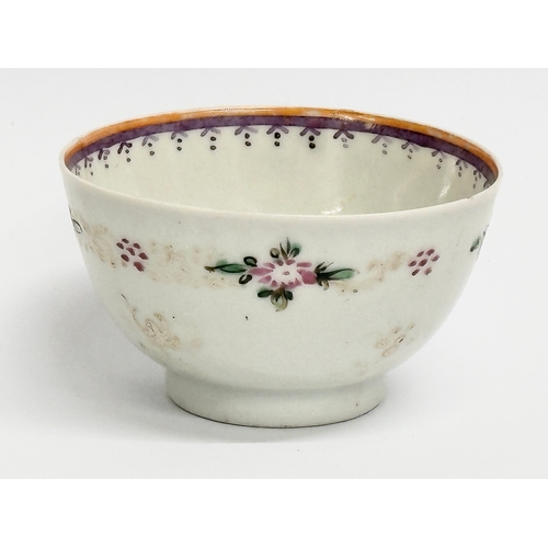 233 - 6 late 18th century English and Chinese Export porcelain tea bowls. Lowestoft, New Hall etc.