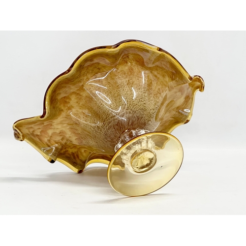 327 - A large Italian Art Glass bowl by White Cristal.  34x25x17cm