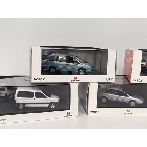 577 - A collection of Citroen model cars by Norev. Scale 1:43.