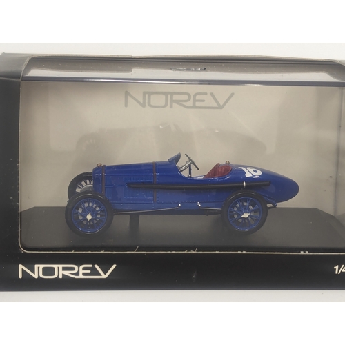 579 - A collection of 3 Norev model cars, including Peugeot 6cv Bebe, Peugeot 3 Litres Indianapolis, and V... 