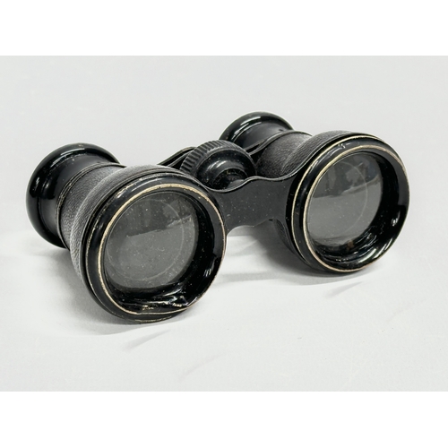 247 - A pair of vintage Field Glasses with original case. 10.5x7.5cm extended.