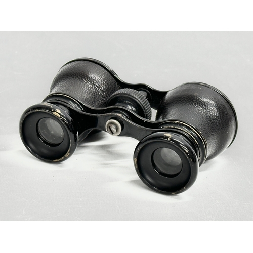 247 - A pair of vintage Field Glasses with original case. 10.5x7.5cm extended.