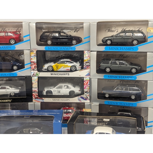 629 - A collection of Minichamp model cars