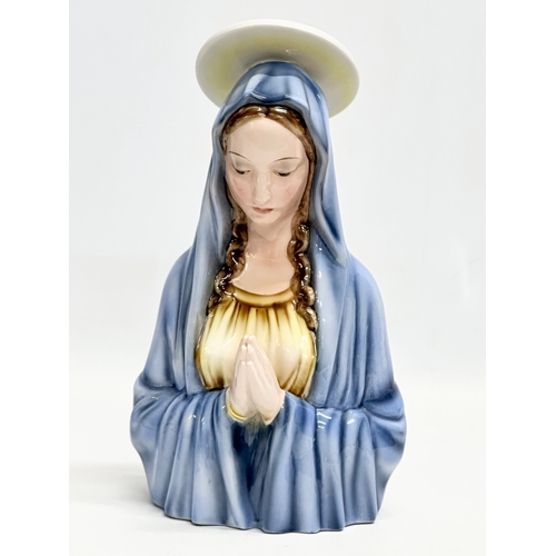 329 - An early 20th century Keramos pottery Madonna figure. Austria. 1920-1930. 27cm