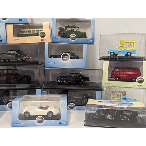 633 - A collection of Oxford Die-Cast model cars