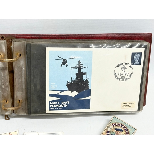 529 - A collection of vintage cigarette cards and British Military themed Classic One Cover Album.