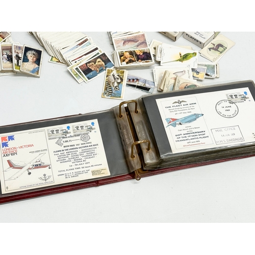 529 - A collection of vintage cigarette cards and British Military themed Classic One Cover Album.