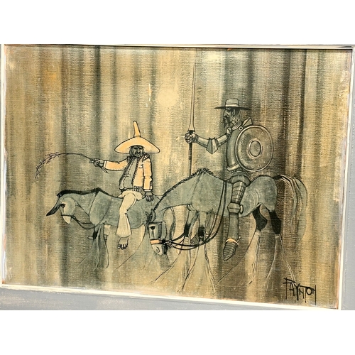 200F - A large Mid Century Don Quixote print by Paynton. 90x69.5cm