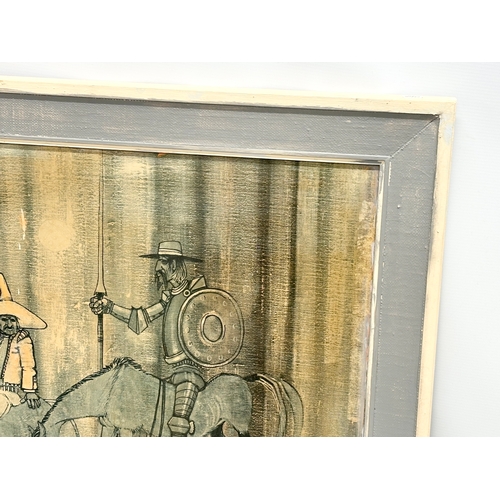 200F - A large Mid Century Don Quixote print by Paynton. 90x69.5cm