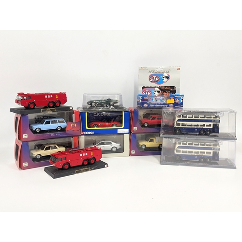 673 - A collection of model cars including 'The Original Omnibus Company' by Corgi.