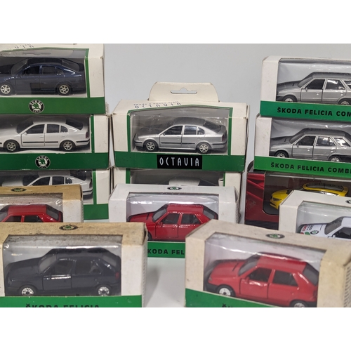 678 - A collection of Skoda model cars