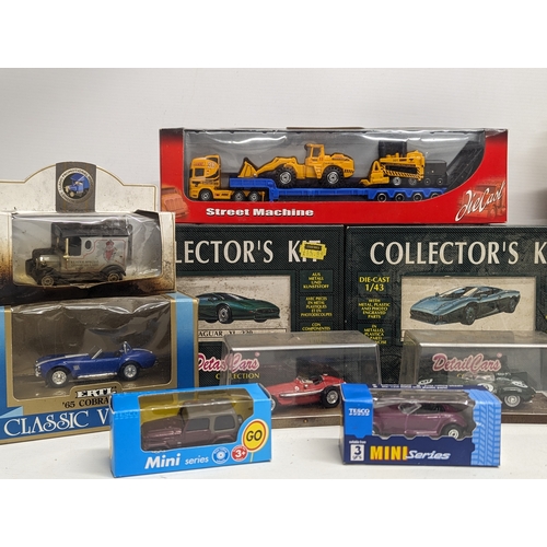 687 - A collection of model cars including Detail Cars Collector's Kit, Ertl, Days Gone, Oxford Die-Cast, ... 