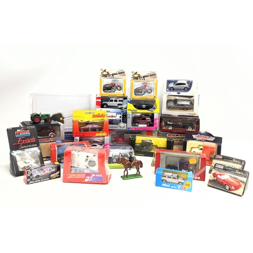 689 - A collection of model cars including Solido, Vanguards, Cararama, etc