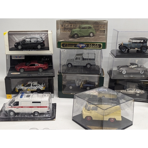 690 - A collection of model cars, including Corgi, Vitesse, Onyx, Opel, etc.