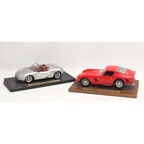 754 - 4 model cars, including Burago Ferrari 250 GTO (1962), Lamborghini, etc