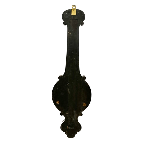 153D - An excellent quality late William IV/early Victorian rosewood barometer. 32x104cm