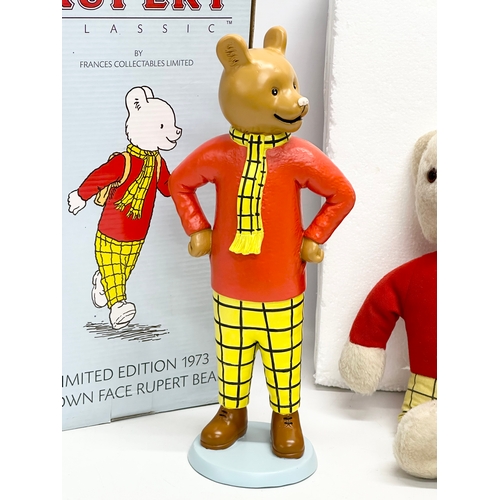 537 - A Limited Edition Rupert Classic 1973 Brown Face Rupert Bear with box by Frances Collectables Limite... 