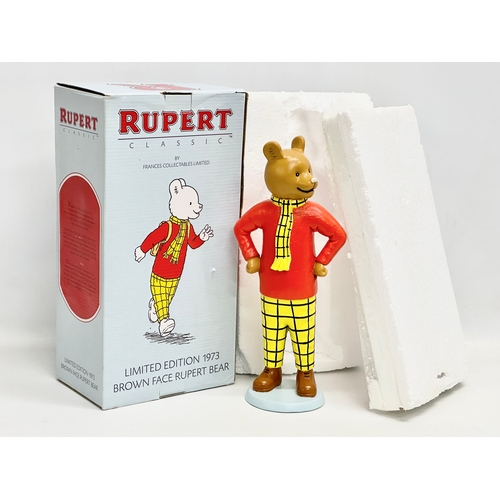 537 - A Limited Edition Rupert Classic 1973 Brown Face Rupert Bear with box by Frances Collectables Limite... 