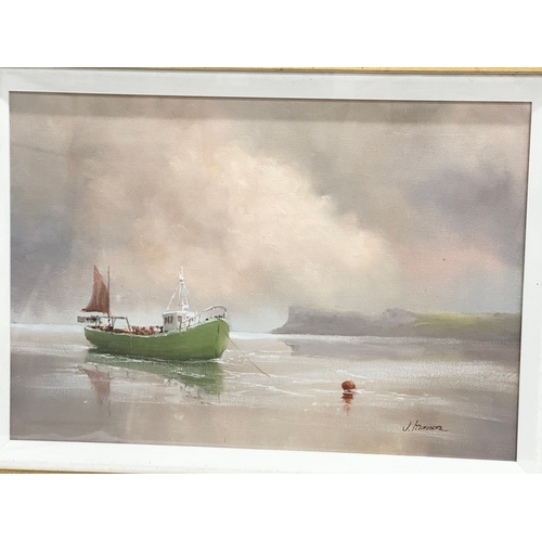 175Q - An oil painting on canvas by John Manson. 35x24cm. Frame 53x42cm