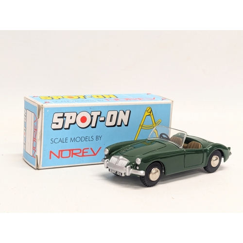 695 - A vintage Norev Spot-on 104 MG' A' model car. 1/42