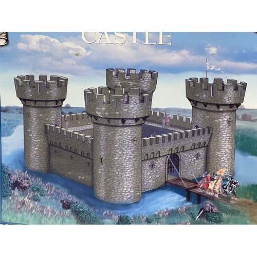 765 - A large unused Imex Model Company INC Medieval Stone Castle Series ‘Blackstone Castle’  with box and... 