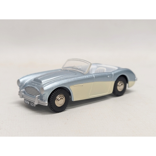 698 - A vintage Norev Spot-on Austin Healey 100-SIX model car. 1/42.