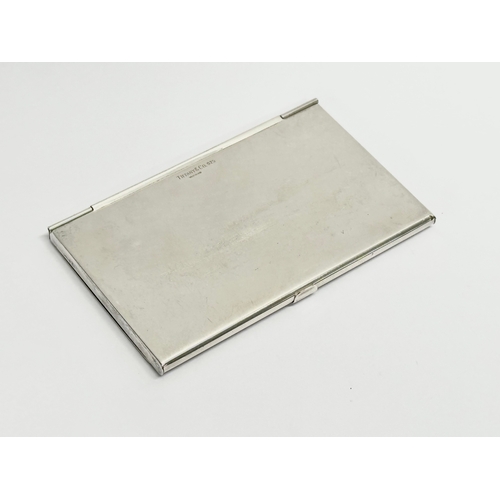 525L - A 925 silver Tiffany & Co card case with cover. Top Dog. 57.36 grams. 9.3x5.6cm