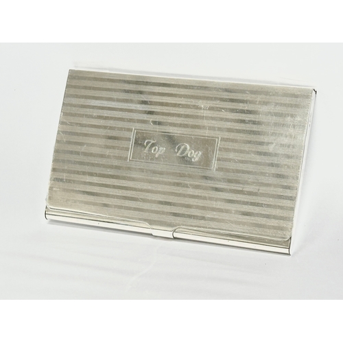 525L - A 925 silver Tiffany & Co card case with cover. Top Dog. 57.36 grams. 9.3x5.6cm