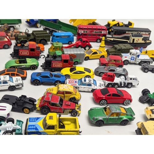 799A - A collection of model cars and trucks, including Matchbox Superfasts, Corgi, Tonka, etc.