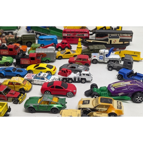 799A - A collection of model cars and trucks, including Matchbox Superfasts, Corgi, Tonka, etc.