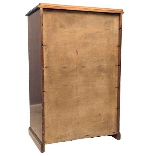 1139 - A tall early 20th century ships secretaire chest of drawers, circa 1920. 80x52x123cm(9)