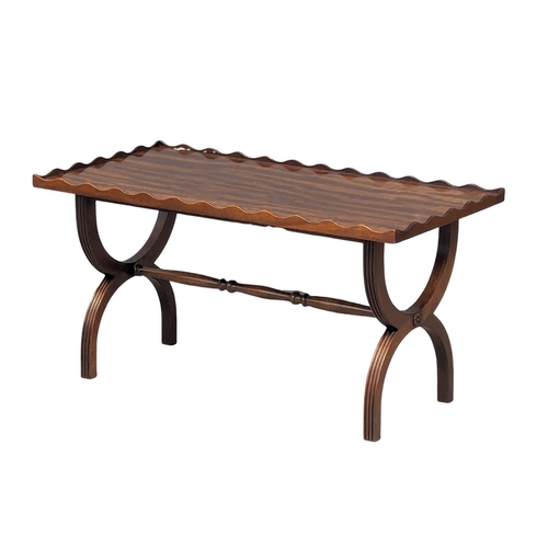 1141 - A mahogany gallery top coffee table. 92.5x47x47cm(11)