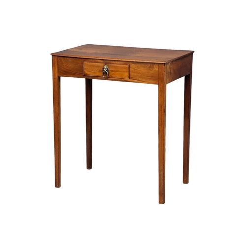 1150 - A George III mahogany side table with drawer. Circa 1800. 71x43x79cm(3)