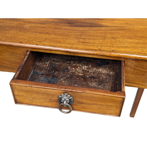 1150 - A George III mahogany side table with drawer. Circa 1800. 71x43x79cm(3)