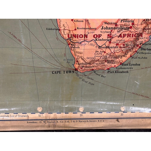 252 - A large vintage G.W Bacon & Co LTD map of Africa. Bacon’s Excelsior. 131x146cm