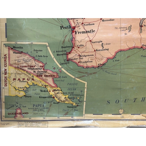 253 - A large vintage G.W. Bacon & Co LTD map of Australia. Bacon’s Excelsior. 158x122cm