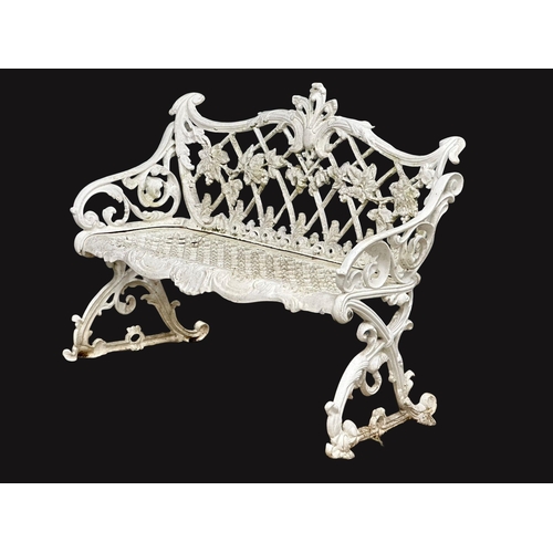 816 - A fine proportioned vintage Victorian style cast alloy garden bench. 98x51x81cm(10)