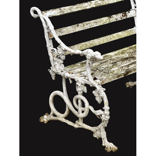 817 - A fine proportioned vintage Victorian style cast alloy garden bench. 93x75x76cm(10)