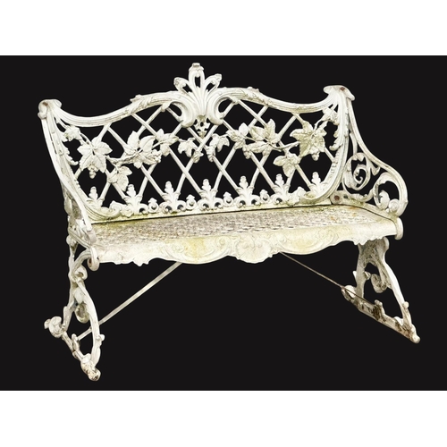 818 - A fine proportioned Victorian style cast alloy garden bench. 110x61x86cm(10)