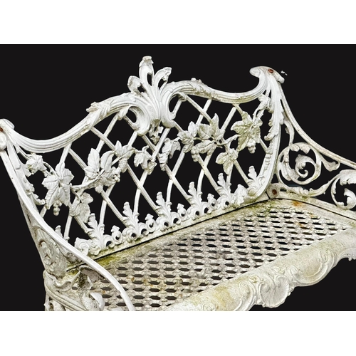 818 - A fine proportioned Victorian style cast alloy garden bench. 110x61x86cm(10)